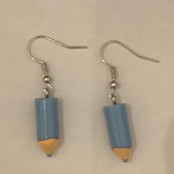 Pencil Earring, Teacher Appreciation Gift, Teacher Earring, School Earring, Art - Picture 4 of 4